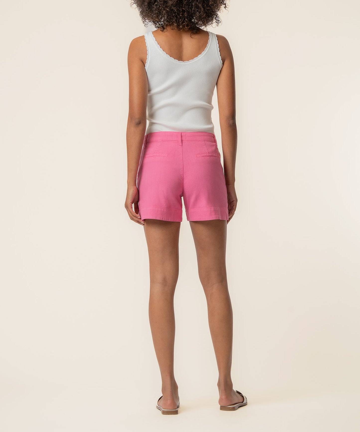 Toni Linen High Rise Short in Lipstick