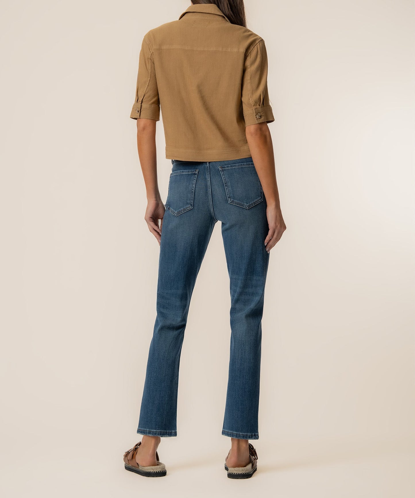 Finly Linen Jacket in Wood