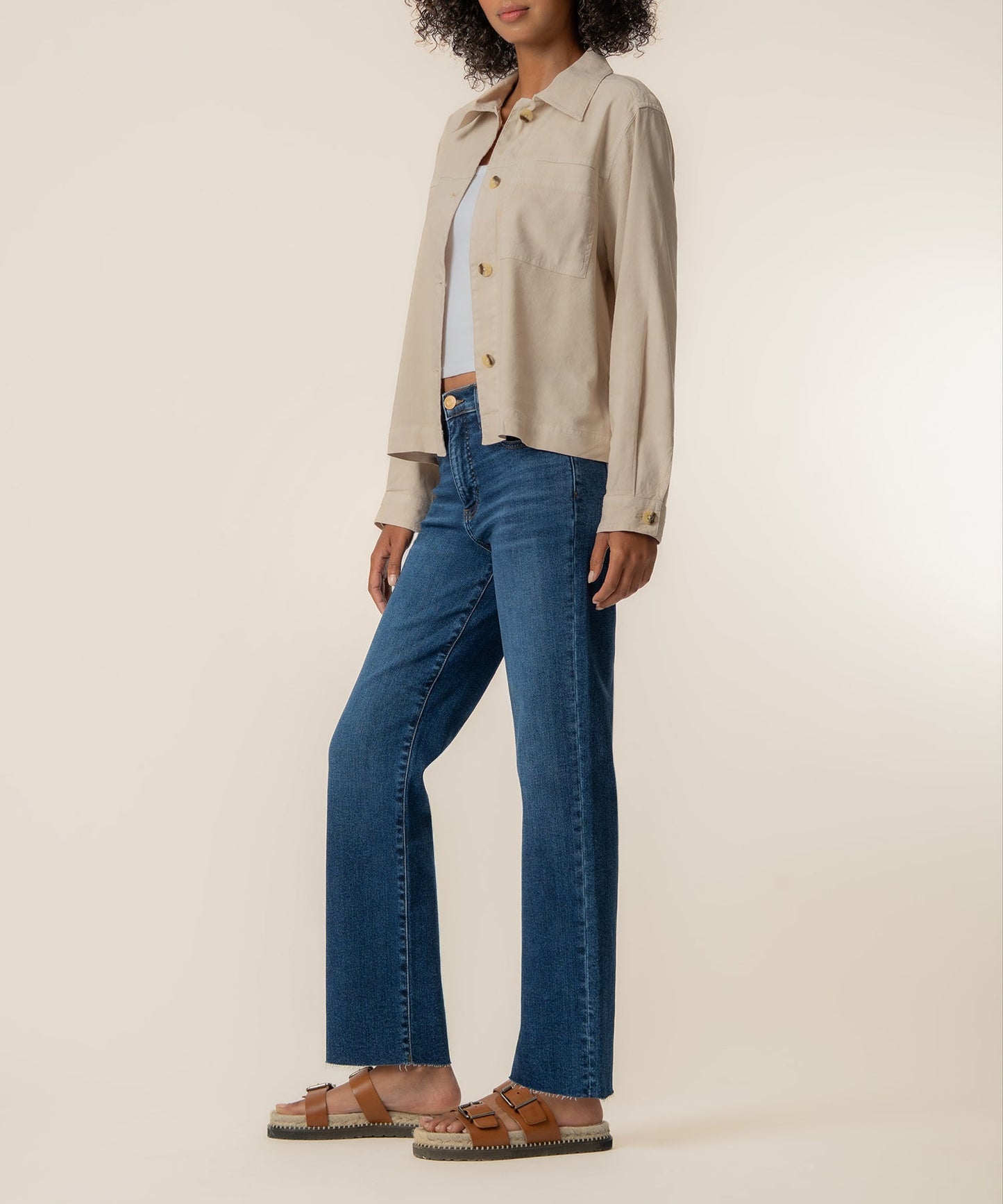 Bellamy Linen Jacket in Sand